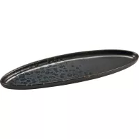 LE COQ Phobos Talíř oválný, délka: 310 mm, šířka: 100 mm, černý, modrý