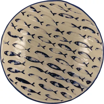 LE COQ Thalassios Miska, wysokość: 60 mm, średnica: 190 mm, biała, niebieska