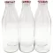 Szklana butelka na sok Gastro 500 ml, z ozdobną zakrętką, wzór w kratę, 6 szt.