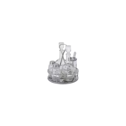 CONTACTO Mini souprava na stůl s solí/pepřem, octem/olejem, hořčicí, výška: 165 mm, průměr: 155 mm