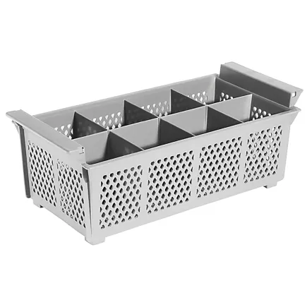 CONTACTO Košík na mytí příborů, výška: 150 mm, délka: 430 mm, šířka: 210 mm, šedý