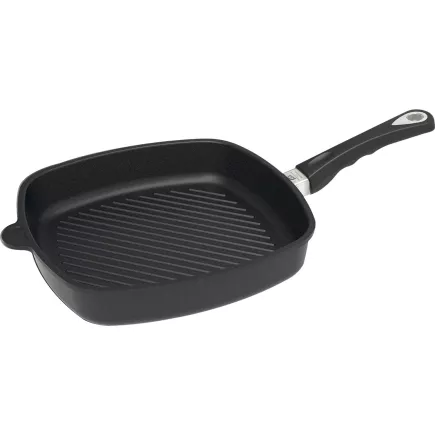AMT GASTROGUSS patelnia prostokątna, długość: 280 mm, z dnem do grillowania.