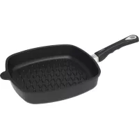 AMT GASTROGUSS Patelnia prostokątna, długość: 280 mm, z wzorem BBQ