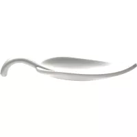 APS Leaf Lžíce na finger food, bílá, výška: 10 mm, délka: 100 mm, šířka: 45 mm