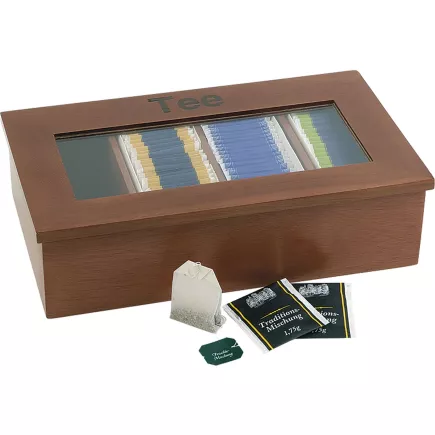 APS Teebox, ciemny brąz, wysokość: 90 mm, długość: 335 mm, szerokość: 200 mm