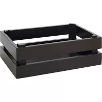 APS Superbox Dřevěná bedýnka, GN 1/4, černá, výška: 105 mm, délka: 290 mm