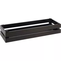 APS Superbox dřevěná bedýnka, GN 2/4, černá, výška: 105 mm, délka: 555 mm