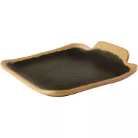 Servírovací talíř APS Crocker, hnědý, šířka 13 cm