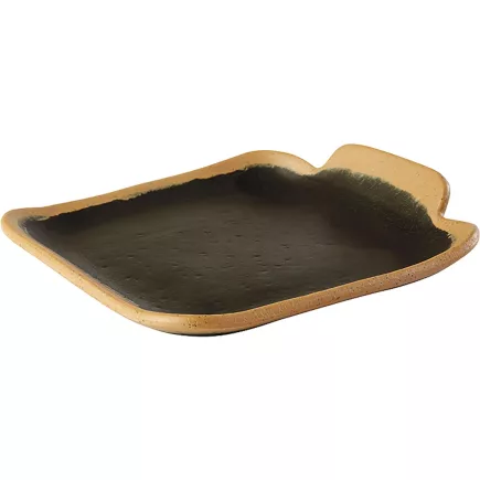 Talerz do serwowania APS Crocker, brązowy, szerokość 13 cm