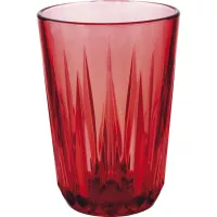 APS Crystal Sklenice, obsah: 0,15 litru, výška: 95 mm, průměr: 70 mm, červená
