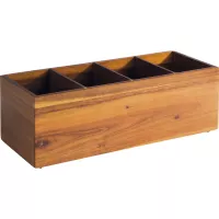 APS Woody dřevěná bedýnka, výška: 125 mm, délka: 360 mm, šířka: 140 mm
