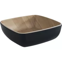 APS Frida mísa dřevěný vzhled/černá, objem: 0,37 litru, délka: 125 mm