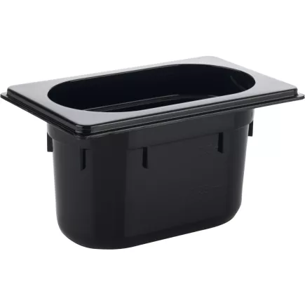 APS GN nádobí GN 1/9, obsah: 0,60 litru, hloubka: 100 mm, černá