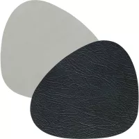 LINDDNA Podložka pod sklenice, curve, Double, Cloud black / Nupo metallic