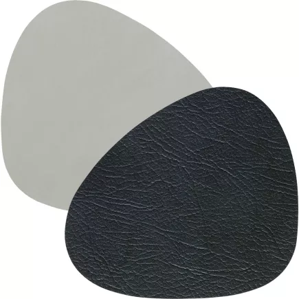 LINDDNA Podložka pod sklenice, curve, Double, Cloud black / Nupo metallic