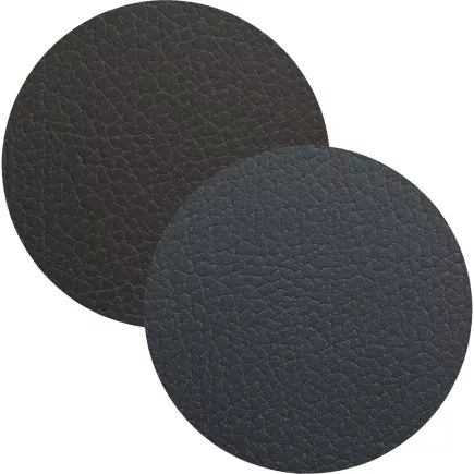 LINDDNA Podkładka pod szklanki, okrągła, podwójna, Bull black / Bull brown