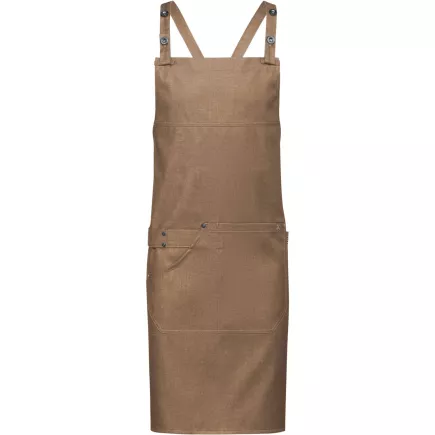 GREIFF Zástěra Latzschürze Denim Style, camel