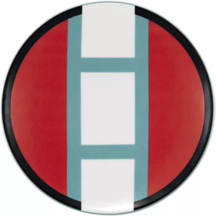 LE COQ Geometrikos Talerz płaski, podwyższona krawędź, wysokość: 15 mm, średnica: 210 mm, czerwony