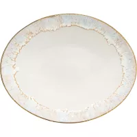 COSTA NOVA Taormina Talerz owalny, biało-złoty, długość: 413 mm, szerokość: 331 mm