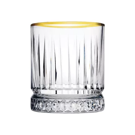 PAŞABAHÇE Elysia Gold Szklanka do whisky, pojemność: 0,21 litra, wysokość: 85 mm, ø: 73 mm