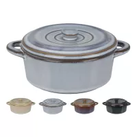 Hrnec s víkem, různé barvy, výška: 95 mm, průměr: 130 mm