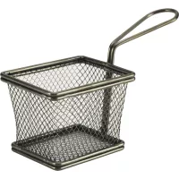 GENWARE Košík na servírování jídla nerez, výška: 75 mm, délka: 100 mm, černý