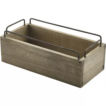 GENWARE Dřevěná bedýnka, výška: 97 mm, délka: 250 mm, šířka: 120 mm