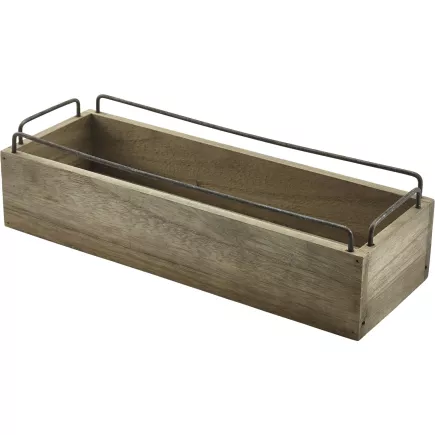 GENWARE Drewniana skrzynka, wysokość: 94 mm, długość: 341 mm, szerokość: 120 mm