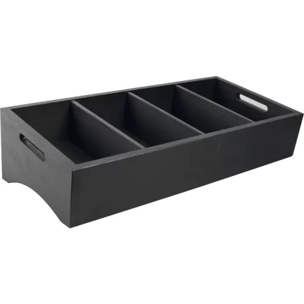 Box na příbory, výška: 164 mm, délka: 590 mm, šířka: 277 mm, černý