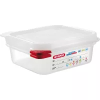 ARAVEN Gastronádoba s víkem GN 1/6, PP, hloubka: 65 mm, objem: 1,1 L, hermetická