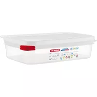 ARAVEN Pojemnik gastronomiczny z pokrywą GN 1/4, PP, głębokość: 150 mm, pojemność: 4,3 L, hermetyczny