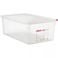 ARAVEN Gastronádoba s víkem GN 1/1, PP, hloubka: 200 mm, objem: 27,5 L, hermetická
