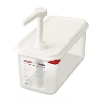 ARAVEN Dávkovač omáček GN 1/4, polypropylen, Obsah: 4,3 L