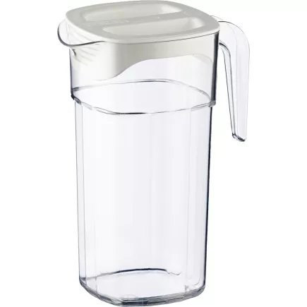 ARAVEN Dzbanek z pokrywką, poliwęglan, długość: 167 mm, pojemność: 1,8 L, do układania w stosy