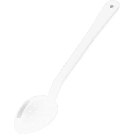 ARAVEN Łyżka bufetowa perforowana, poliwęglan, długość: 333 mm, biała