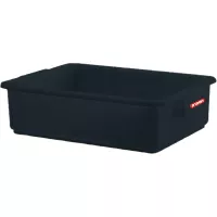 ARAVEN Pojemnik na wózek serwisowy, PP, Długość: 440 mm, Szerokość: 350 mm, Pojemność: 20 L, czarny