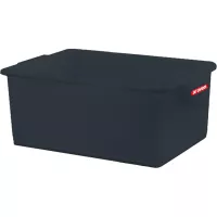 ARAVEN Pojemnik na wózek serwisowy , PP, długość: 530 mm, szerokość: 396 mm, pojemność: 25 L, czarny