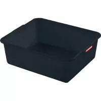 ARAVEN Pojemnik na wózek serwisowy, PP, długość: 530 mm, szerokość: 396 mm, pojemność: 35 L, czarny