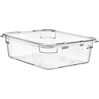 ARAVEN Gastronádoba GN 1/2, polykarbonát, integrovaný štítek, hloubka: 100 mm, objem: 5,95 L