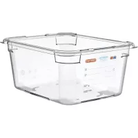 ARAVEN Gastronádoba GN 1/2, polykarbonát, integrovaný štítek, hloubka: 150 mm, objem: 9 L