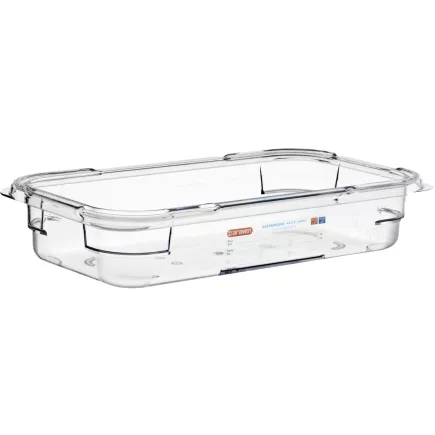 ARAVEN Gastronádoba GN 1/3, polykarbonát, integrovaný štítek, hloubka: 65 mm, objem: 2,35 L
