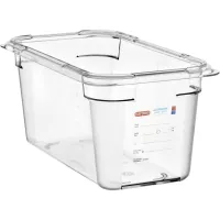 ARAVEN Pojemnik gastronomiczny GN 1/3, Poliwęglan, zintegrowana etykieta, Głębokość: 150 mm, Pojemność: 2,35 L