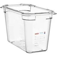 ARAVEN Gastronádoba GN 1/3, polykarbonát, integrovaný štítek, hloubka: 200 mm, objem: 6,7 L