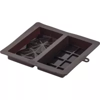 Forma na czekoladę dubajską, silikonowa, podwójna, długość: 100 mm, szerokość: 70 mm