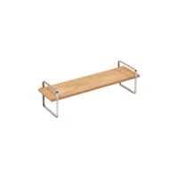COMAS Drewniana podstawka ekspozycyjna z ramą stalową, wysokość: 120 mm, długość: 450 mm