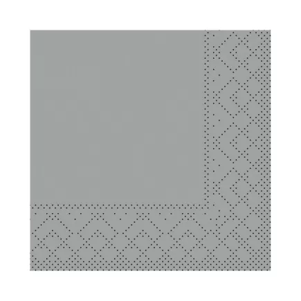 MANK Koktejlové ubrousky, 3600 kusů, 1/4 přehyb, délka: 200 mm, Basic, šedé