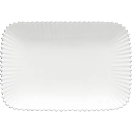 COSTA NOVA Pearl Talíř mělký, hranatý, výška: 38 mm, délka: 304 mm, bílý