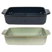 Zapékací mísa modrá/mint, různé provedení, výška: 55 mm, délka: 300 mm, šířka: 190 mm