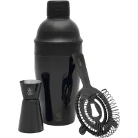 LEOPOLD VIENNA Acolon Koktejlová sada, matná černá, 500 ml, 3dílná, výška: 255 mm, průměr: 89 mm