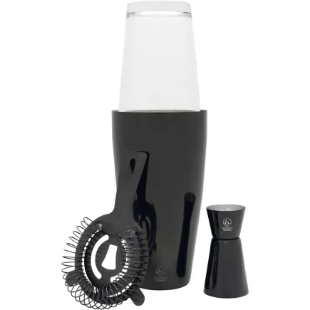 LEOPOLD VIENNA Acolon Boston-Shaker 3dílná sada, černá, výška: 250 mm, průměr: 95 mm